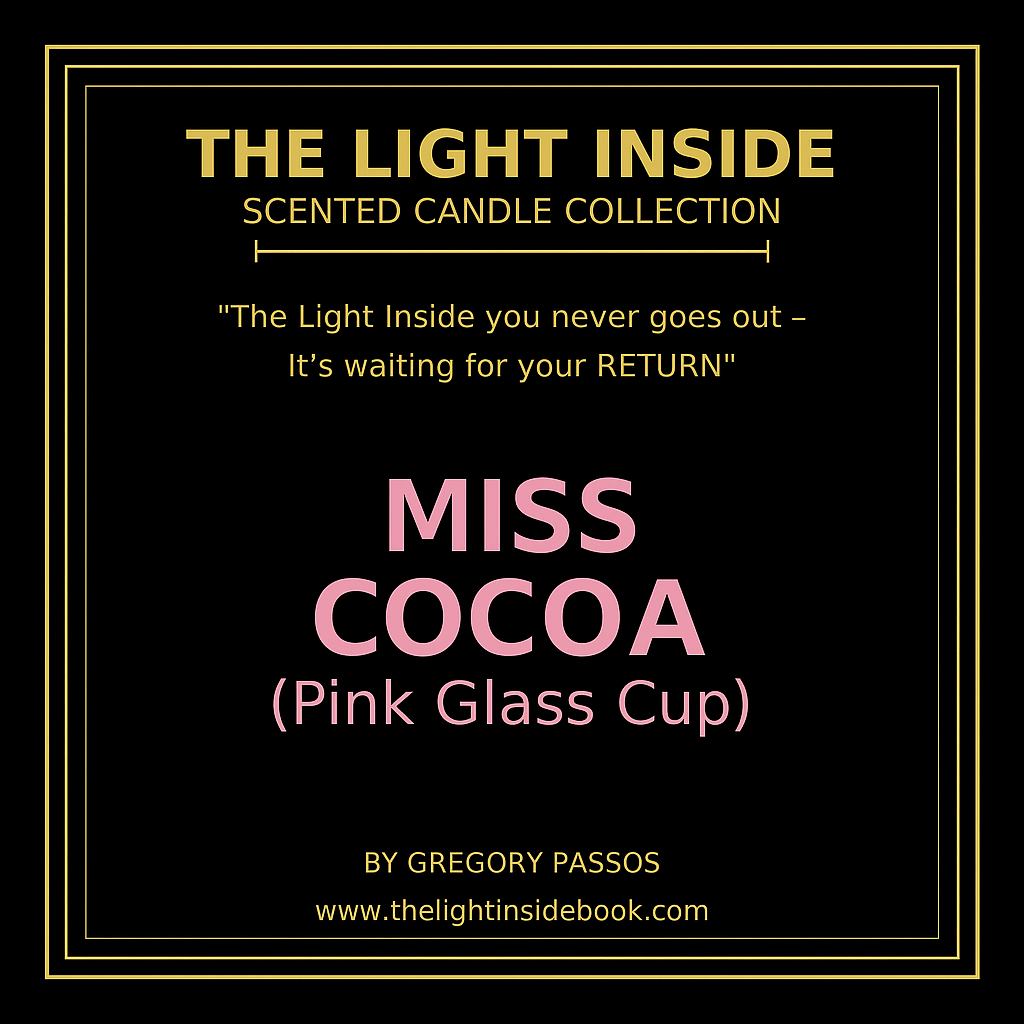The Light Inside Scented Candle – Miss Cocoa (Pink Glass Cup)