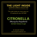 The Light Inside Scented Candle – Citronella (Mosquito Repellent, Green Glass Cup)