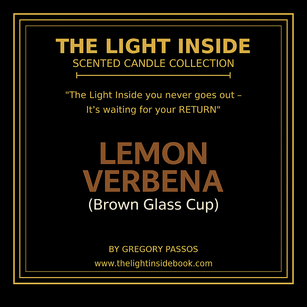 The Light Inside Scented Candle – Lemon Verbena (Brown Glass Cup)