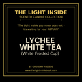 The Light Inside Scented Candle – Lychee White Tea (White Frosted Cup)