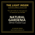 The Light Inside Scented Candle – Natural Gardenia (White Frosted Cup)