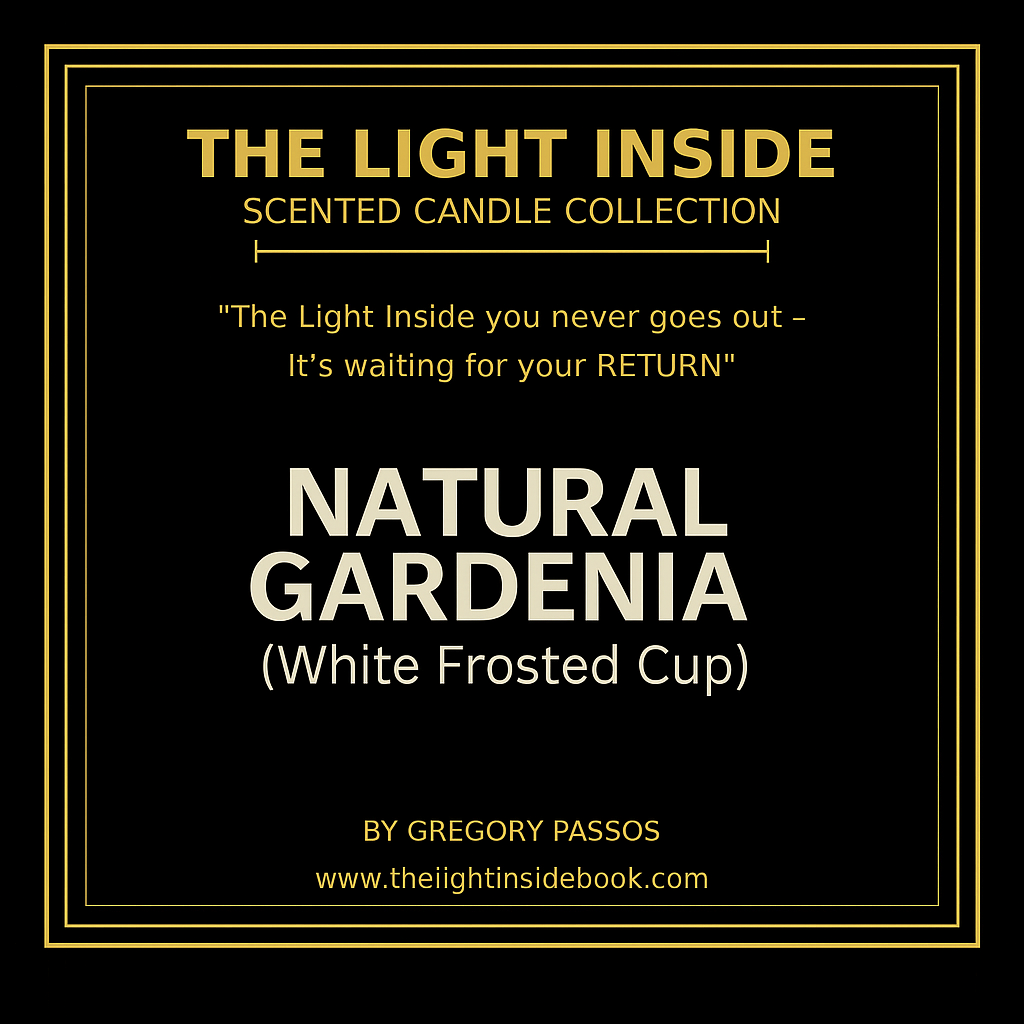 The Light Inside Scented Candle – Natural Gardenia (White Frosted Cup)