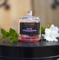 The Light Inside Scented Candle – Rose Sandalwood (Pink Glass Cup)