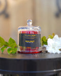 The Light Inside Scented Candle – Walnut (Red Glass Cup)